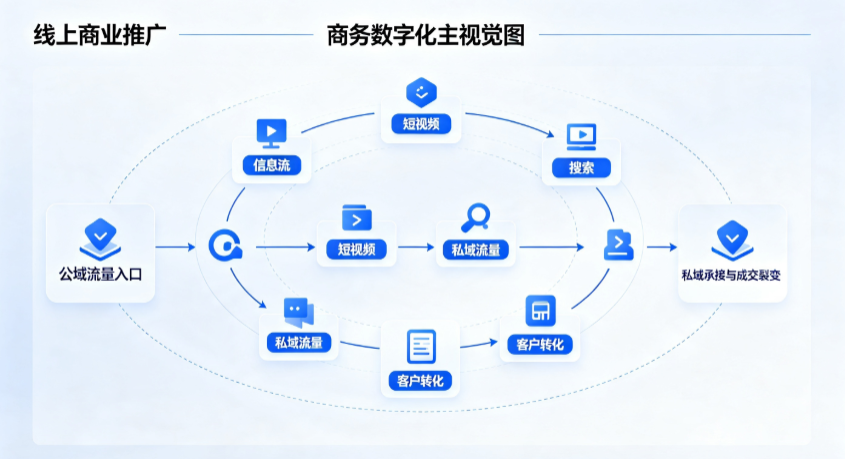 合浦县线上商业推广怎么做？全域流量闭环搭建与低成本转化实战指南